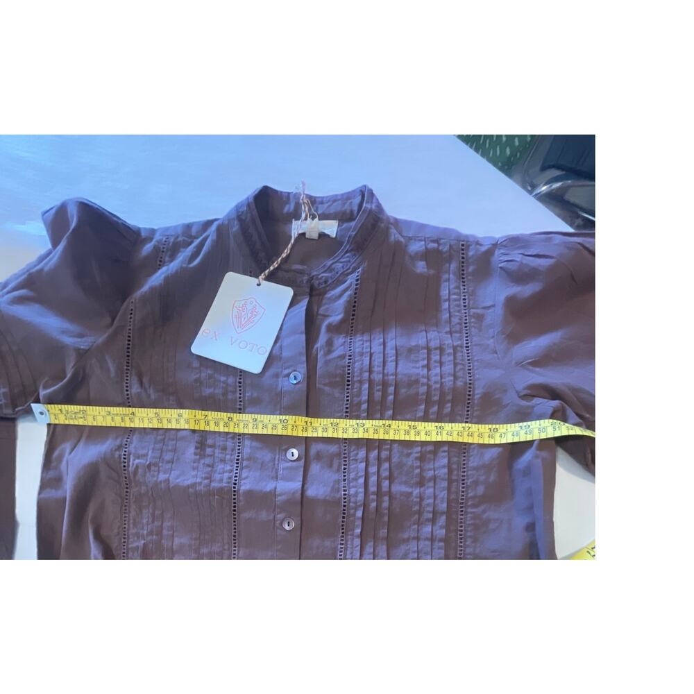 NWT: Ex Voto Olivia Long Sleeve Glous in Plum Size M - Picture 7 of 9